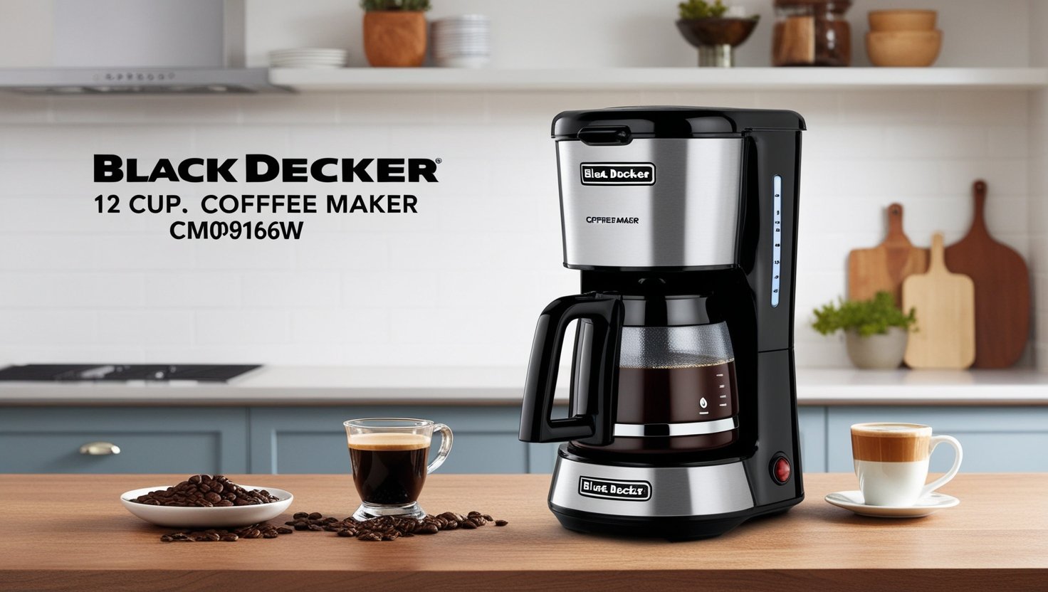 Black Decker 12 Cup Coffee Maker CM0916W Specs